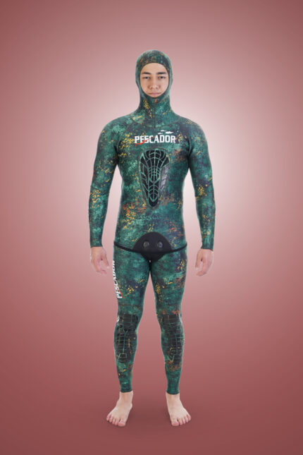PESCADOR SUB FIRE GREEN  WETSUIT 3 MM REGULAR (JAKO )